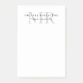 Professional Classical Monogram Minimalist Plain Post-it® Notes (Voorkant)