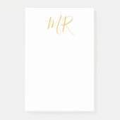 Professional Classical Monogram Minimalist Plain Post-it® Notes (Voorkant)
