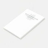 Professional Classical Monogram Minimalist Plain Post-it® Notes (Schuin)