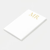 Professional Classical Monogram Minimalist Plain Post-it® Notes (Schuin)