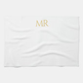 Professional Classical Monogram Minimalist Plain Theedoek (Horizontaal)