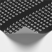 Professional classical plain name custom black cadeaupapier (Hoek)