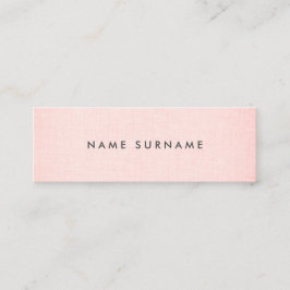 Professional Clean Layout Blush Linen minimalist Mini Visitekaartje