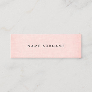 Professional Clean Layout Blush Linen minimalist Mini Visitekaartje