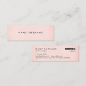 Professional Clean Layout Blush Linen minimalist Mini Visitekaartje (Voorkant / Achterkant)