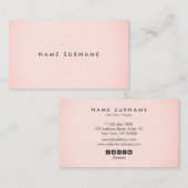 Professional Clean Layout Blush Linen minimalist Visitekaartje (Voorkant / Achterkant)