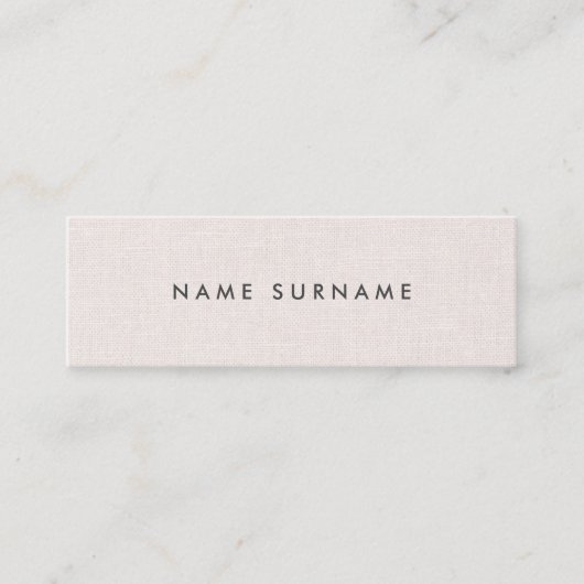 Professional Clean Layout Linen Mini-Visitekaartje Mini Visitekaartje (Voorkant)