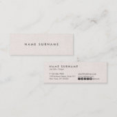 Professional Clean Layout Linen Mini-Visitekaartje Mini Visitekaartje (Voorkant / Achterkant)