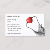 Professional Clean Medical Doctor Business Card Visitekaartje (Voorkant)