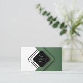 Professional Clean Modern Green minimalist design Visitekaartje (Staand voorkant)