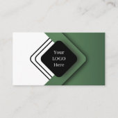 Professional Clean Modern Green minimalist design Visitekaartje (Voorkant)