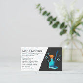 Professional Cleaning Service Black Visitekaartje (Staand voorkant)