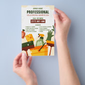 Professional Cleaning Service Business Adverteren Flyer (Hand)