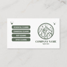 Professional Cleaning Service Business Card
