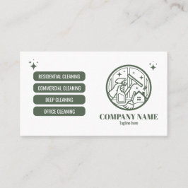 Professional Cleaning Service Business Card Visitekaartje