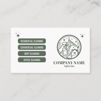 Professional Cleaning Service Business Card Visitekaartje