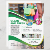 Professional Cleaning Service Flyer Template (Voorkant / Achterkant)