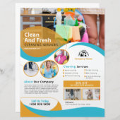 Professional Cleaning Service Flyer Template (Voorkant / Achterkant)
