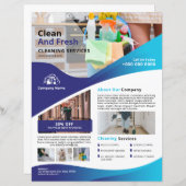Professional Cleaning Service Flyer Template (Voorkant / Achterkant)