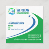 Professional Cleaning Service, Gardening, Disposal Vierkante Visitekaartje (Voorkant)
