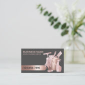 Professional Cleaning Service Modern Roos Gold Visitekaartje (Staand voorkant)