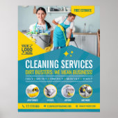Professional Cleaning Service Poster (Voorkant)