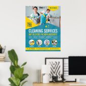 Professional Cleaning Service Poster (Thuiskantoor)