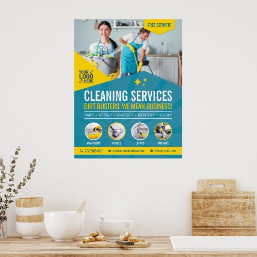 Professional Cleaning Service Poster (Keuken)