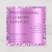 Professional Cleaning Service Residence Pink Purpl Afsprakenkaartje (Voorkant)