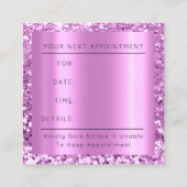 Professional Cleaning Service Residence Pink Purpl Afsprakenkaartje (Achterkant)