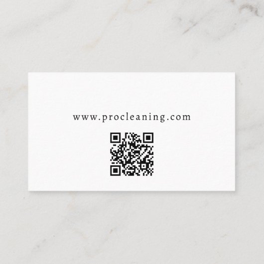 Professional Cleaning Service Visitekaartje (Achterkant)