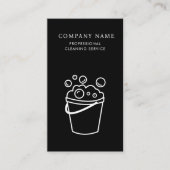Professional Cleaning Services Logo Modern Black Visitekaartje (Voorkant)