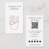 Professional Cleaning Services Logo Modern Boho Visitekaartje (Voorkant / Achterkant)