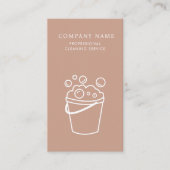 Professional Cleaning Services Logo Modern Boho Visitekaartje (Voorkant)