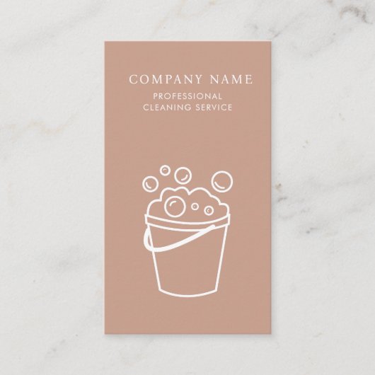 Professional Cleaning Services Logo Modern Boho Visitekaartje (Voorkant)