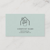 Professional Cleaning Services Logo Modern Teal Visitekaartje (Voorkant)