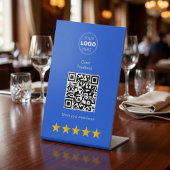 Professional Client Feedback QR Code Reclamebord Met Voetstuk