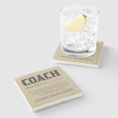 Professional Coach Definition citeert T-Shirt Thro Stenen Onderzetter (Zijkant)