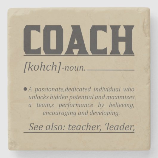 Professional Coach Definition citeert T-Shirt Thro Stenen Onderzetter (Voorkant)