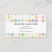 Professional Colorful Pastel Polka Visitekaartje (Achterkant)