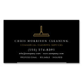 Professional Commercial Cleaning Black Gold Magnetisch Visitekaartje (Voorkant)