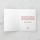 Professional Company Logo Elegant Custom Christmas Feestdagen Kaart (Binnen)