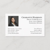 Professional Company Logo Foto Simple Modern Visitekaartje (Achterkant)