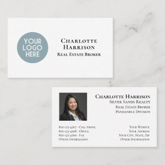 Professional Company Logo Foto Simple Modern Visitekaartje