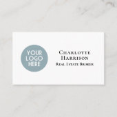 Professional Company Logo Foto Simple Modern Visitekaartje (Voorkant)