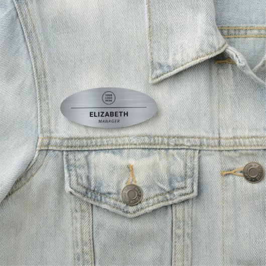 Professional Company Logo Silver Naamplaatje (In situ)