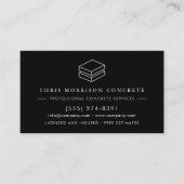 Professional Concrete Cement Contractor Visitekaartje (Voorkant)