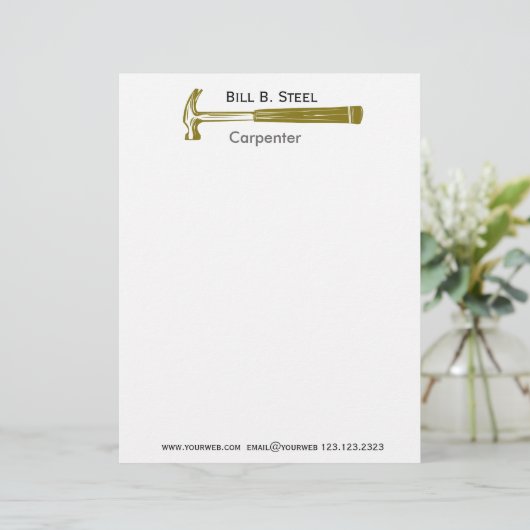 Professional Construction Builder-draagtas Custom Briefhoofd (Staand voorkant)