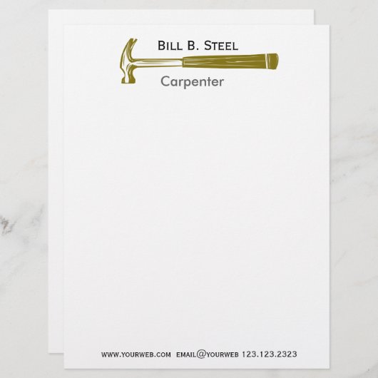 Professional Construction Builder-draagtas Custom Briefhoofd (Voorkant / Achterkant)