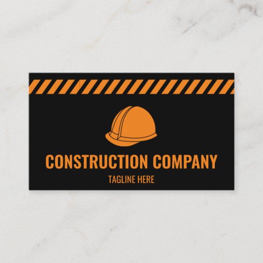 Professional Construction Contractor Builder Metal Visitekaartje (Voorkant)